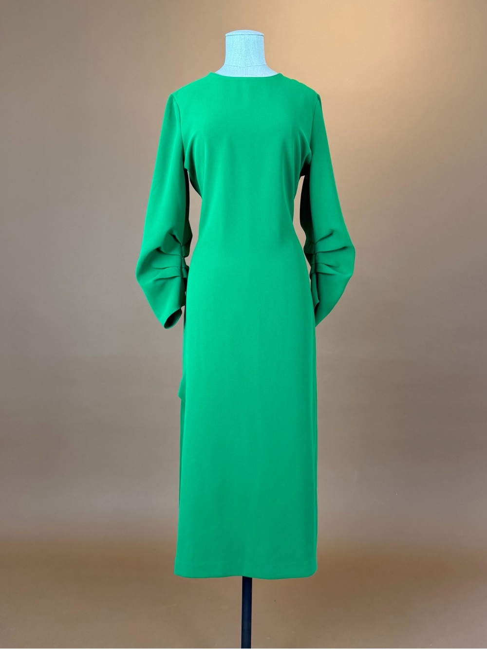 Zara Kelly Green Long Sleeve Midi Dress